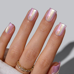 BTArtbox front packaging showing short square purple press-on nails and kit benefits