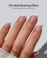 BTArtboxnails close-up of crisp white French tip for natural look