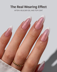BTArtboxnails close-up of white French tip detail highlighting clean lines