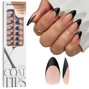 BTArtboxnails front packaging showing black French tip set and 160 pieces benefit fast selection