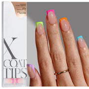 BTArtboxnails front packaging showing pastel peach French tips and clear benefits