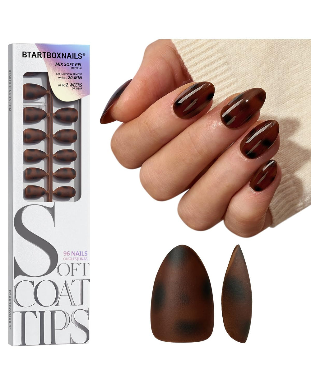 BTArtboxnails front packaging showing tortoise shell set and benefit fast salon look