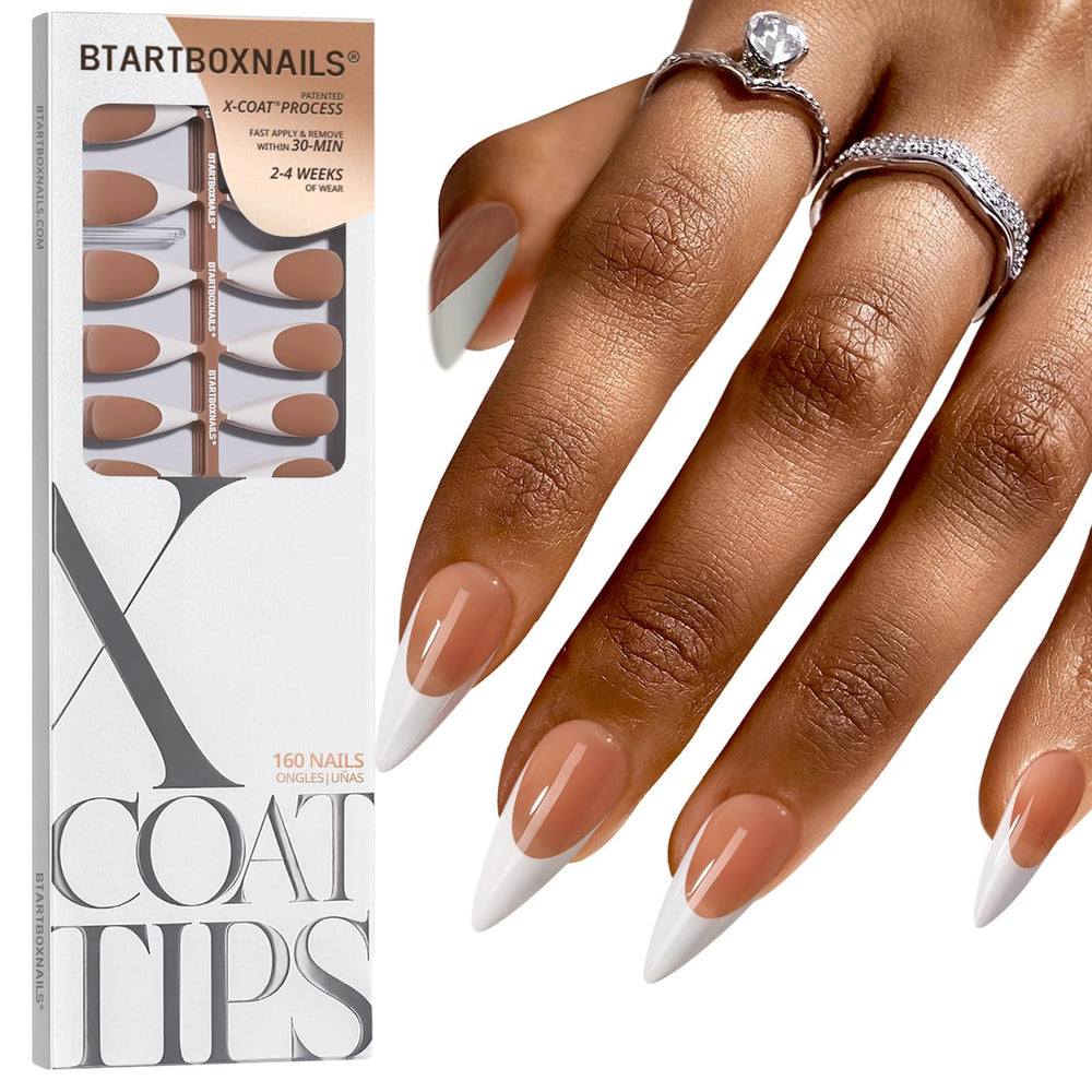 BTArtboxnails front packaging showing full 160-piece kit benefit longer wear