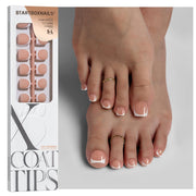 BTArtboxnails front packaging showing peach square toe press-ons for fast salon results