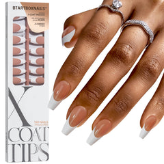 BTArtboxnails front view showing polished white French tips and salon finish