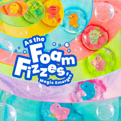 BubbleTail glow-in-the-dark toy lit in dark demonstrating luminous play benefit