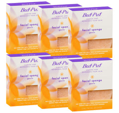 Buf-Puf front packaging showing six sponges and brand for quick identification