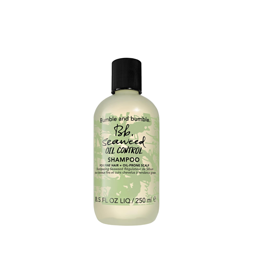 Bumble and bumble front bottle view showing clean packaging and benefit