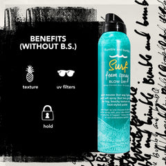 Bumble and bumble foam spray dispersing onto hair for even distribution benefit