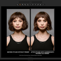 Bumble and bumble texture drop detail highlighting lightweight oil feel and absorption