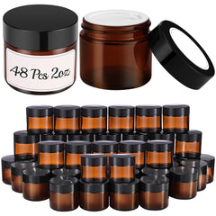Bumobum amber glass jars front pack displaying 48 jars for professional presentation