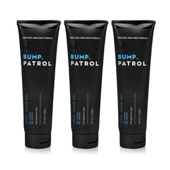 Bump Patrol front packaging showing three 4 oz tubes and product benefits