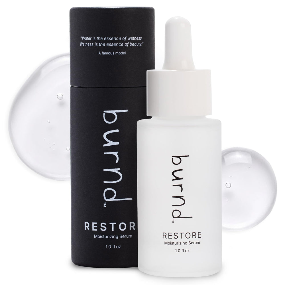 burnd front packaging bottle showing minimalist design and hydration benefit