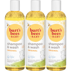 Burt's Bees front packaging showing original baby wash for gentle baths