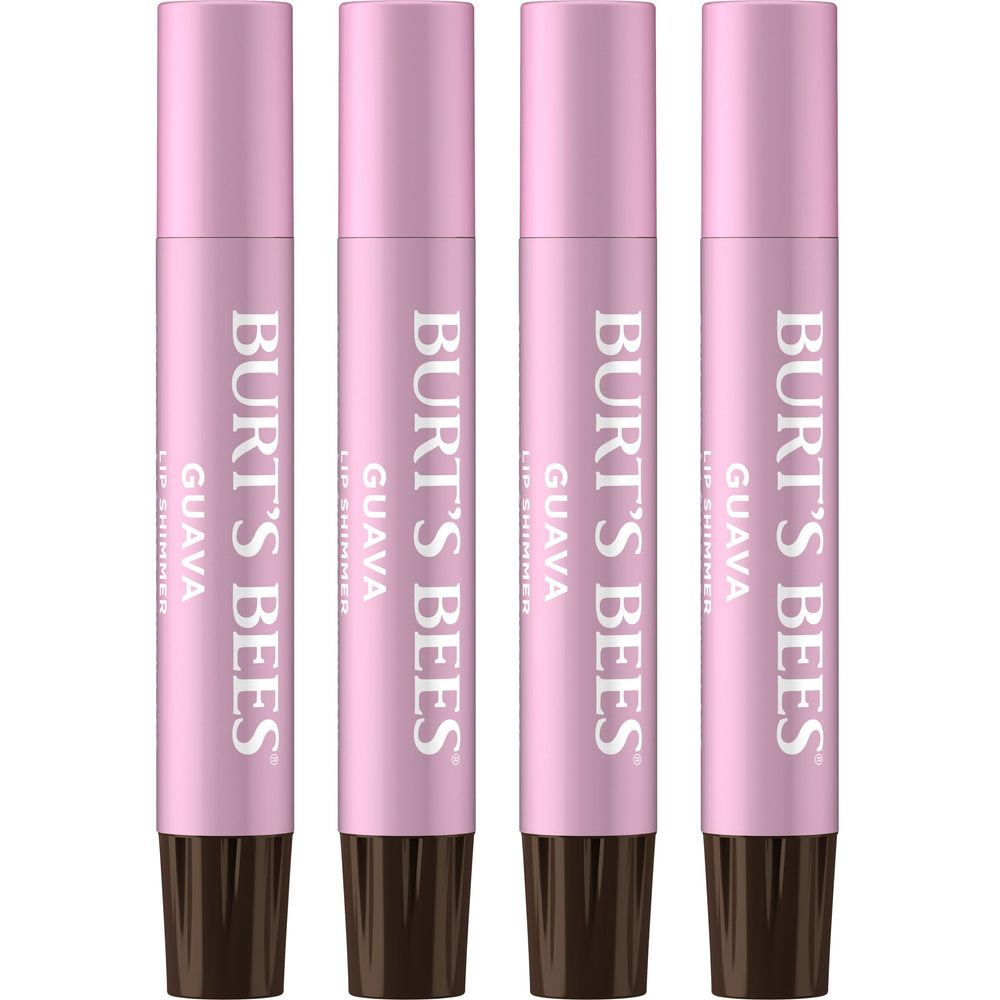 Burt's Bees front packaging guava 4-pack showing value and natural shine