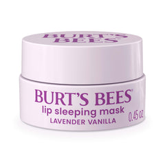 Burt's Bees front jar view showing compact overnight lip mask benefits