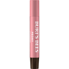 Burt's Bees open tube showing smooth Peony texture and moisturizing look