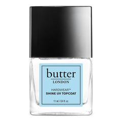 butter LONDON front bottle shot showing sleek packaging and glossy finish benefit