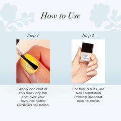 butter LONDON glossy texture swatch demonstrating high-shine finish benefit