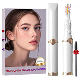 BUV heated eyelash curler front view showing compact sleek body and benefit of portability