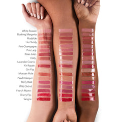 Buxom texture swatches displaying opaque to sheer coverage benefit