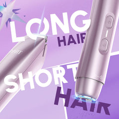 BYART blade close-up showing smooth rounded tips for gentle, irritation-free trimming