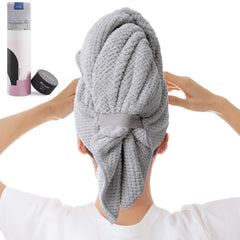 BYCOO front view gray towel showing large size and quick dry benefit