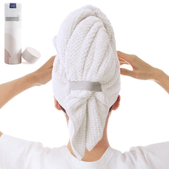 BYCOO front view white turban showing full size and coverage benefit