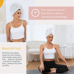 BYCOO next to regular towel showing larger coverage and lighter weight benefit