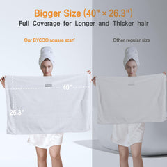 BYCOO close-up microfiber texture highlighting fast absorbency benefit