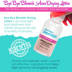 Bye Bye Blemish close-up of pink sediment highlighting concentrated drying layer for spot care