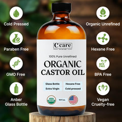 C CARE thick golden oil texture close-up showing nutrient-rich consistency benefit