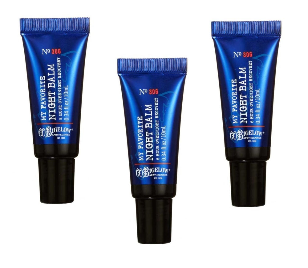 C. O. Bigelow front tin view showing compact balm packaging and portable care benefit