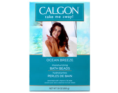 Calgon pouring beads into bath to show ease of use and relaxing effect