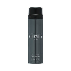 Calvin Klein Eternity front can shows sleek branding and benefit of portable freshness