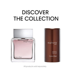 Calvin Klein Euphoria stick beside travel items illustrating compact 2.6 fl oz portability