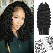 CanaryFly front packaging showing Burmese curly pre-separated crochet hair, easy selection benefit
