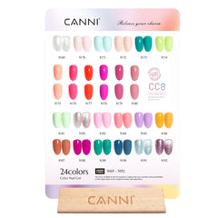 CANNI color bottles arranged to display true shades for quick choice
