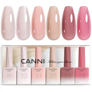 CANNI front packaging shows six jelly pink bottles and set benefit