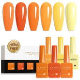 CANNI front packaging showing six orange shades and gift-ready box, quick selection benefit