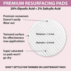 Care me textured pad close-up highlighting texture for even exfoliant delivery
