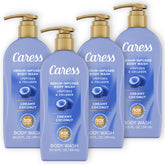 Caress bottle front packaging showing creamy coconut and vibrant label for indulgent showers