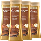 Caress front bottle showing shea butter and brown sugar scent benefits