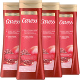 Caress bottle front packaging showing Tahitian pomegranate scent for luxurious fragrance