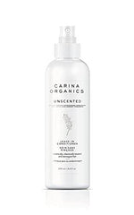 Carina Organics in use styling image of applying leave-in conditioner for smoother detangling and manageability