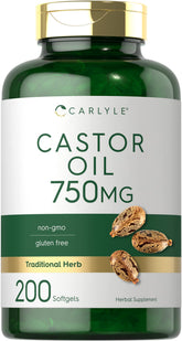 Carlyle bottle front packaging shows product name and 200 softgels benefit