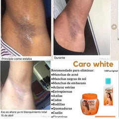 Caro White lotion and cream texture close-up demonstrating quick absorption and hydrating finish