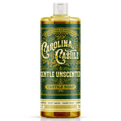 Carolina Castile Soap front label showing unscented, organic benefits