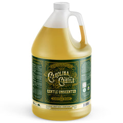 Carolina Castile Soap gallon bottle front view showing label and size benefit