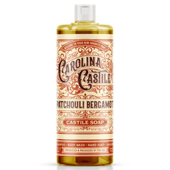 Carolina Castile Soap front bottle showing label and eco benefits
